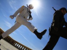 土耳其安卡拉国父广场上下岗的卫兵