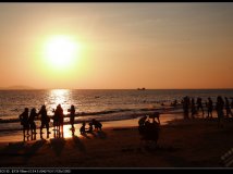 海南游荡一圈,发几张三亚湾的落日