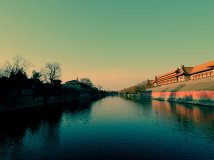 2014惊蛰，北京初春日落